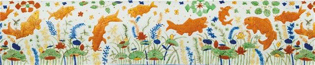 魚藻罐細節展開示意圖,千年暗室一燈即明 — 從東西方文藝復興看嘉靖魚藻紋大罐及明代藝術,嘉靖,明代,暗室,瓷器,五彩,拍賣,牡丹,青花,漆器,佳士得香港