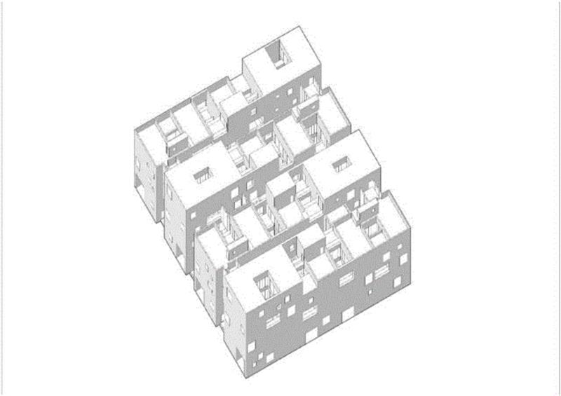 轴测图,上海国际汽车城科技创新港C地块 / 致正建筑工作室,建筑,汽车城,科技,地块,工作室,胡义杰,街坊,庭院,尺度,底层