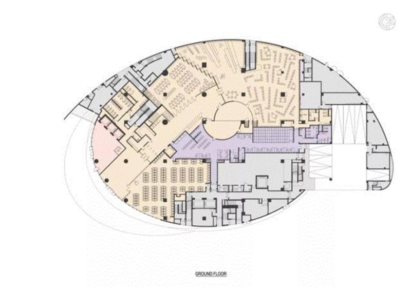 三层平面图,香港元朗公共图书馆暨体育馆 / P&T 巴马丹拿,体育馆,香港,公共图书馆,巴马,建筑,建筑师,Engineers,平面图,新建筑,工程师