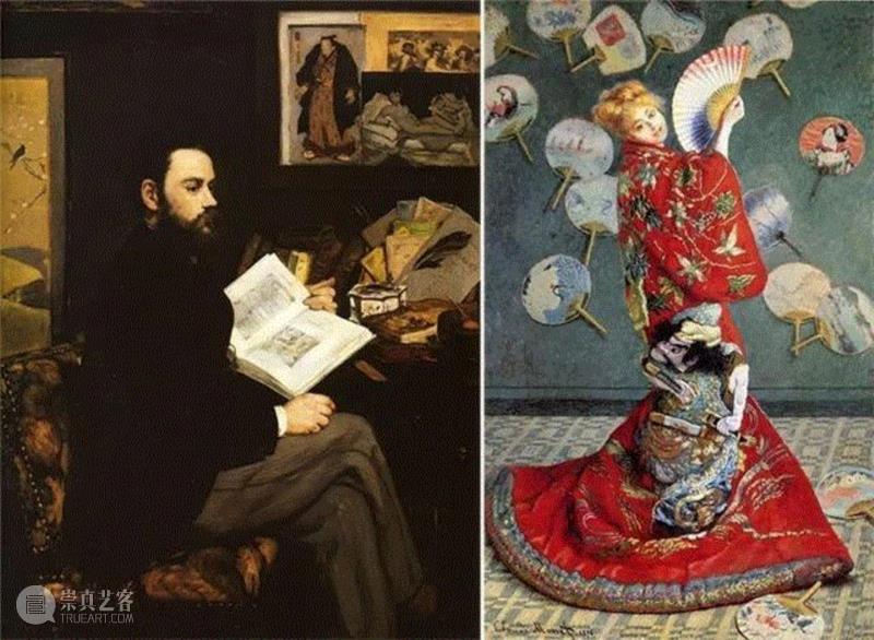 △左图：Edouard Manet, Portrait of Emile Zola, 18