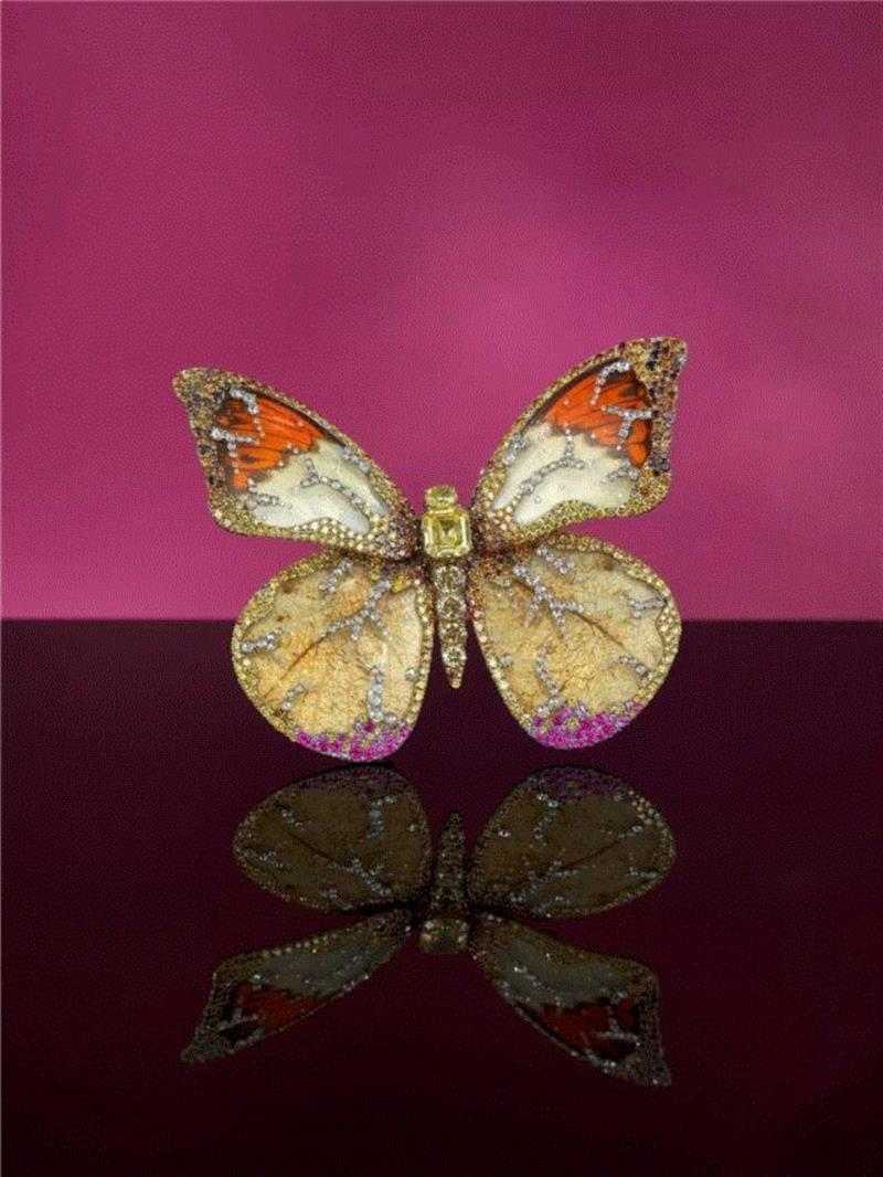 3.28克拉正方形濃彩黃色VS2鑽石胸針,佳士得香港秋拍瑰麗珠寶及翡翠首飾精選拍品搶先看,拍品,佳士得香港,翡翠,秋拍,香港,戒指,拍賣,水晶,珍珠,本季