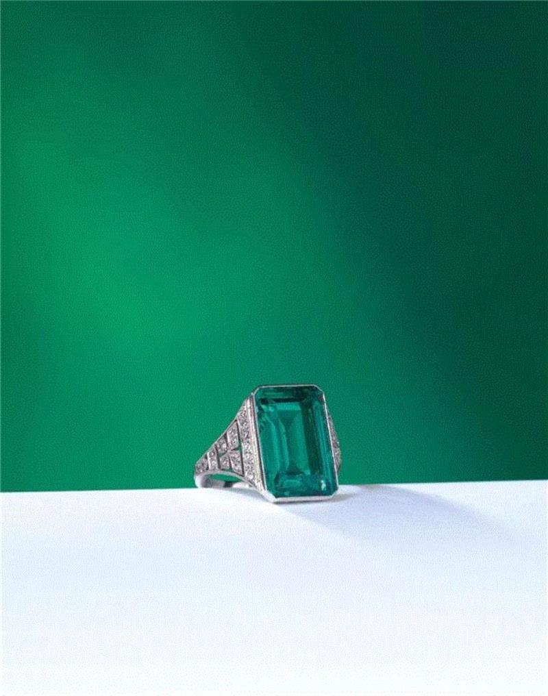 8.51克拉哥倫比亞祖母綠戒指,佳士得香港秋拍瑰麗珠寶及翡翠首飾精選拍品搶先看,拍品,佳士得香港,翡翠,秋拍,香港,戒指,拍賣,水晶,珍珠,本季