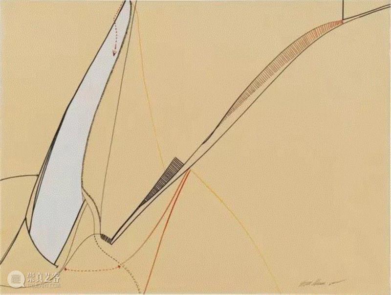 ▲ 伊娃·海瑟（Eva Hesse），《无题》（No title），1965，墨水 水粉 