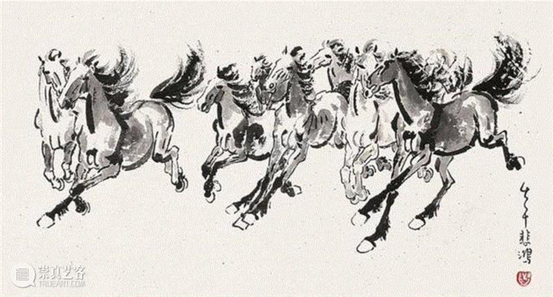 ▲&nbsp;徐悲鸿《八骏图》,他是中国国宝级画师，流过浪，寻过死，却凭一匹马征服世界，还画画骂过蒋介石,画画,蒋介石,国宝级,画师,徐悲鸿,傲骨,巴黎,徐寿康,傲气,父亲