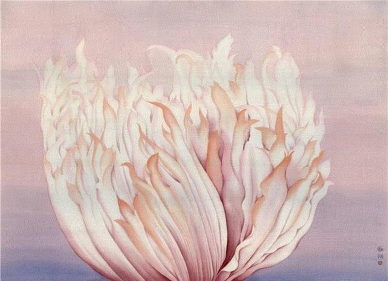 《望》77.7cmx106.5cm 绢本设色 2014,【因赛艺术】杨雁翎:当我的身心全都交付给笔尖,身心,笔尖,绢本设色,香港,画展,纸本,画画,山东,二等奖,亚洲当代艺术展