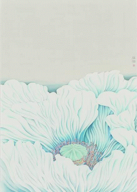 《蕓》108cmx79cm 绢本设色 2015,【因赛艺术】杨雁翎:当我的身心全都交付给笔尖,身心,笔尖,绢本设色,香港,画展,纸本,画画,山东,二等奖,亚洲当代艺术展