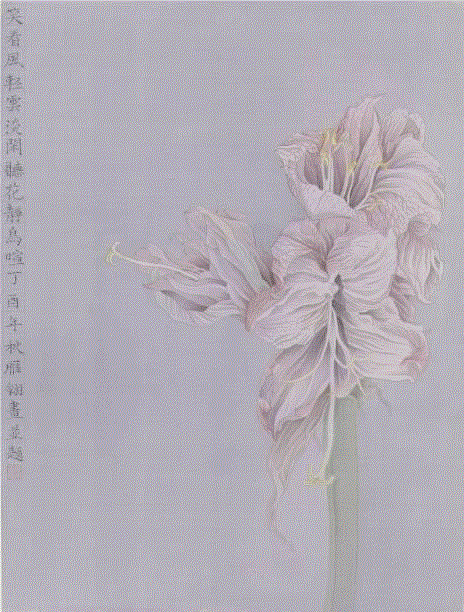 《曜》42cmx32cm 绢本设色 2017,【因赛艺术】杨雁翎:当我的身心全都交付给笔尖,身心,笔尖,绢本设色,香港,画展,纸本,画画,山东,二等奖,亚洲当代艺术展