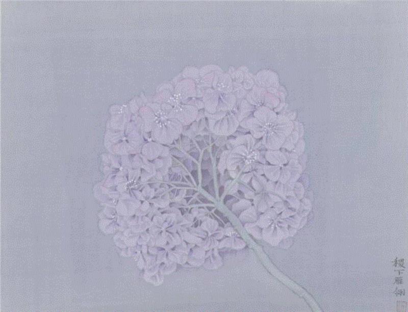 《宓》42cmx32cm 绢本设色 2017,【因赛艺术】杨雁翎:当我的身心全都交付给笔尖,身心,笔尖,绢本设色,香港,画展,纸本,画画,山东,二等奖,亚洲当代艺术展