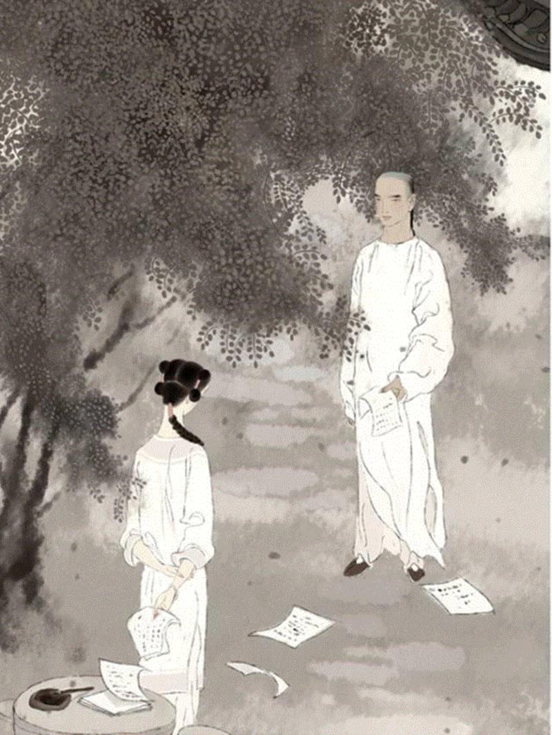 尧立绘插画《浮生·初见》,林语堂说，这本书里有中国历史上一个最可爱的女人,林语堂,中国历史,女人,沈复,周公度,王国维,视频,浮生六记,浮生,尧立