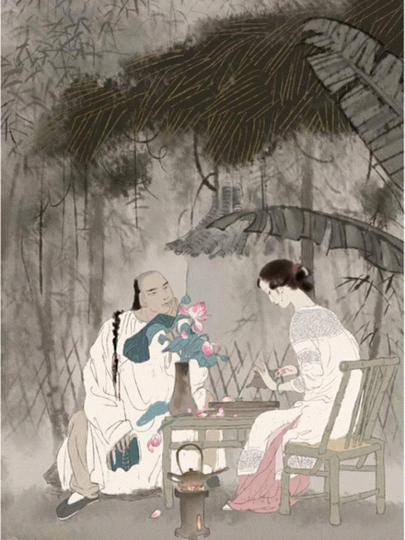 尧立绘插画《浮生·贫乐》,林语堂说，这本书里有中国历史上一个最可爱的女人,林语堂,中国历史,女人,沈复,周公度,王国维,视频,浮生六记,浮生,尧立