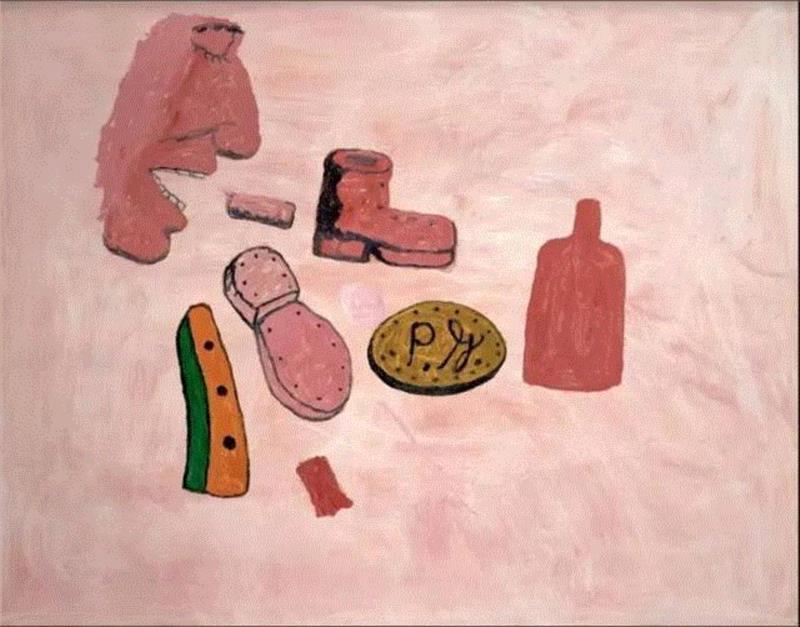 ▲ 菲利普·加斯顿，《画家的形式》（Painter