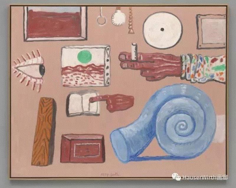 ▲ 菲利普·加斯顿（Philip Guston），《故事》（Story），1978，油彩 画布，12