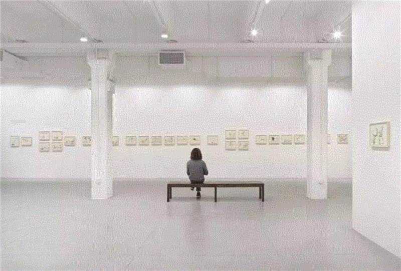 ▲ 菲利普·加斯顿（Philip Guston）在豪瑟沃斯伦敦的展览「黑暗中的笑声，197