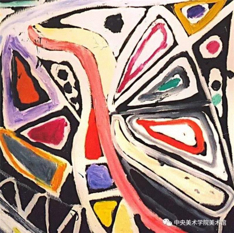 《黑暗狂欢节》细部,吉莲?艾尔斯——“有理想的叛逆者”，用作品传达抽象艺术的生机盎然 | CAFAM展览,艾尔斯,理想,叛逆,抽象艺术,生机,CAFAM,绘画,颜料,女性,canvas