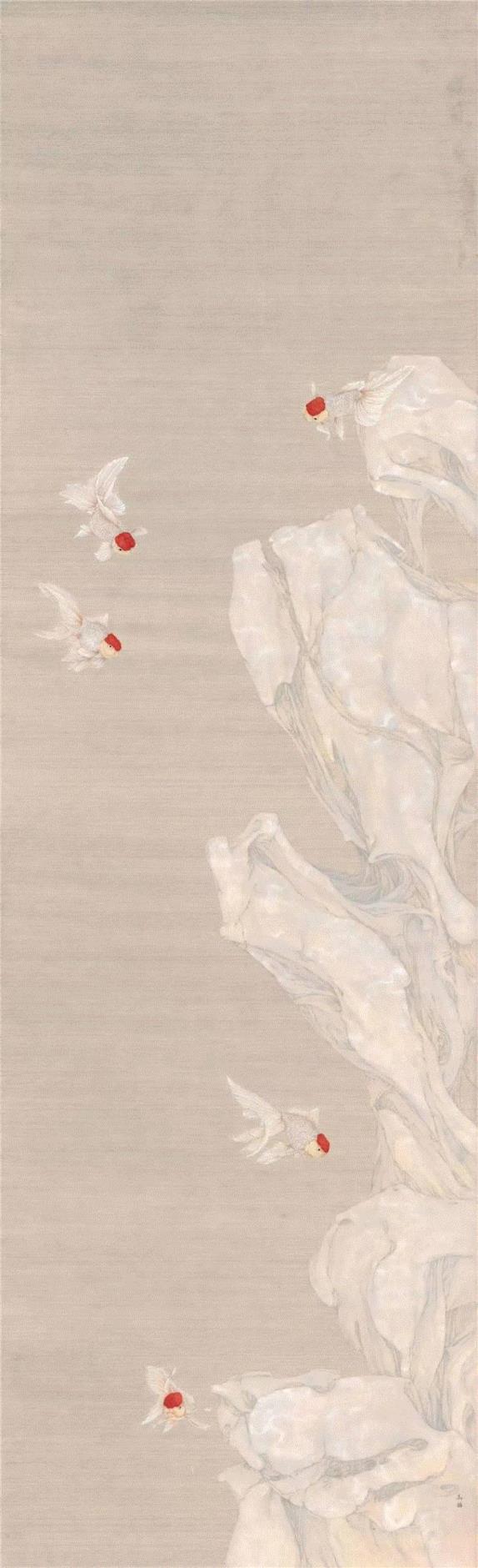 鱼石图系列,『花笺记』－高茜作品展,高茜,花笺记,纸本设色,中国艺术研究院,北京,Chinese,上海美术馆,Graduated,Arts,with