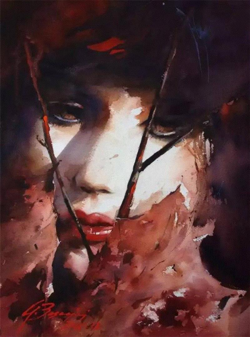 水彩画、意境美 | 意大利画家Giuliano Boscaini作品,意大利画家,Giuliano,Boscaini,水彩画,意境美,琅沐创意年代,意大利,图尔特,城市风景,肖像画