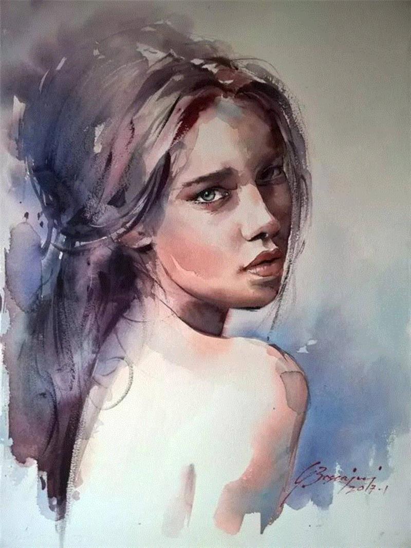 水彩画、意境美 | 意大利画家Giuliano Boscaini作品,意大利画家,Giuliano,Boscaini,水彩画,意境美,琅沐创意年代,意大利,图尔特,城市风景,肖像画