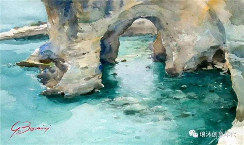 水彩画、意境美 | 意大利画家Giuliano Boscaini作品,意大利画家,Giuliano,Boscaini,水彩画,意境美,琅沐创意年代,意大利,图尔特,城市风景,肖像画