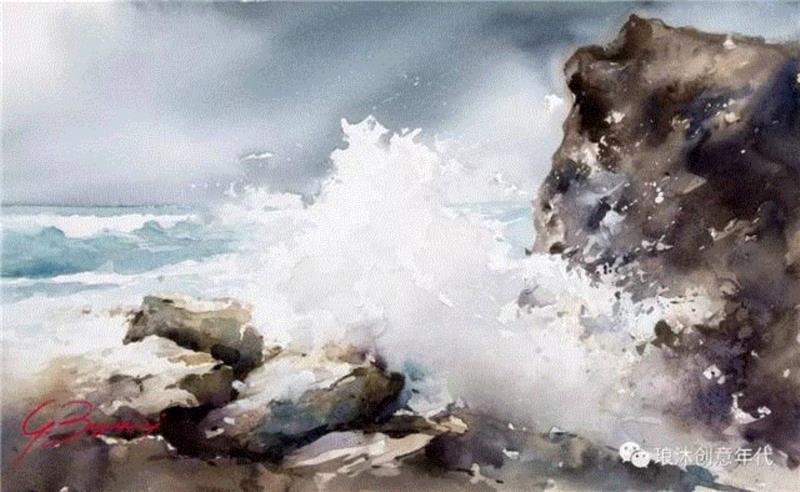 水彩画、意境美 | 意大利画家Giuliano Boscaini作品,意大利画家,Giuliano,Boscaini,水彩画,意境美,琅沐创意年代,意大利,图尔特,城市风景,肖像画