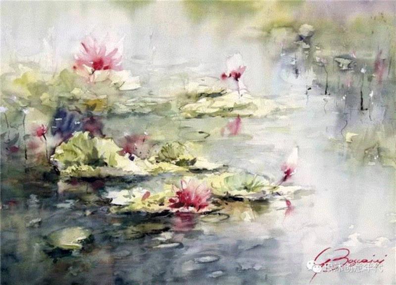 水彩画、意境美 | 意大利画家Giuliano Boscaini作品,意大利画家,Giuliano,Boscaini,水彩画,意境美,琅沐创意年代,意大利,图尔特,城市风景,肖像画