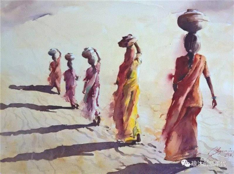 水彩画、意境美 | 意大利画家Giuliano Boscaini作品,意大利画家,Giuliano,Boscaini,水彩画,意境美,琅沐创意年代,意大利,图尔特,城市风景,肖像画