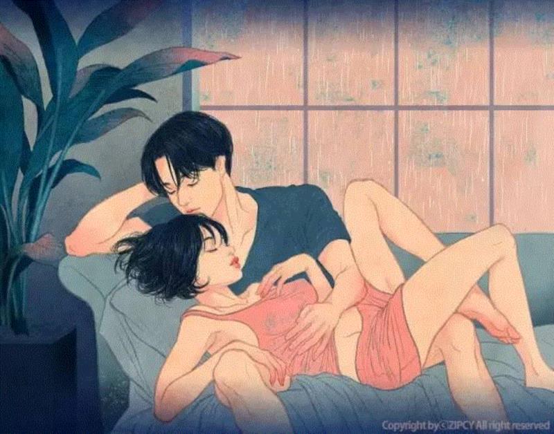 韩国唯美“轻色情”插画,第一幅就看激动了