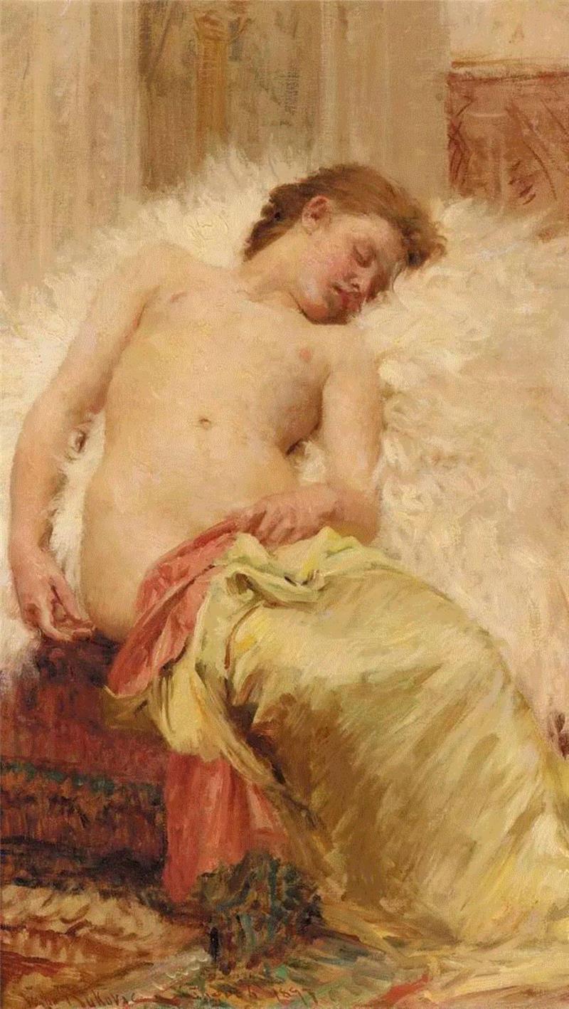 人体艺术 | 追随自己的内心创作 , 画家Vlaho-Bukovac作品