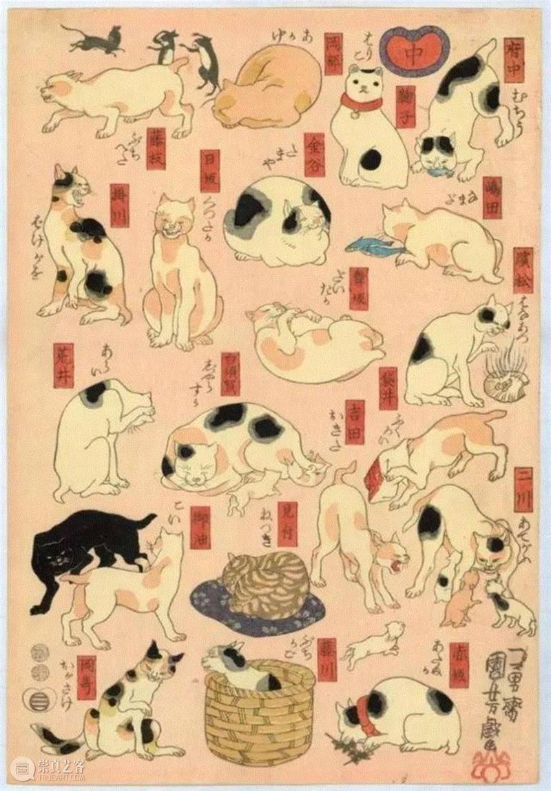 浮世绘大师歌川国芳笔下的猫