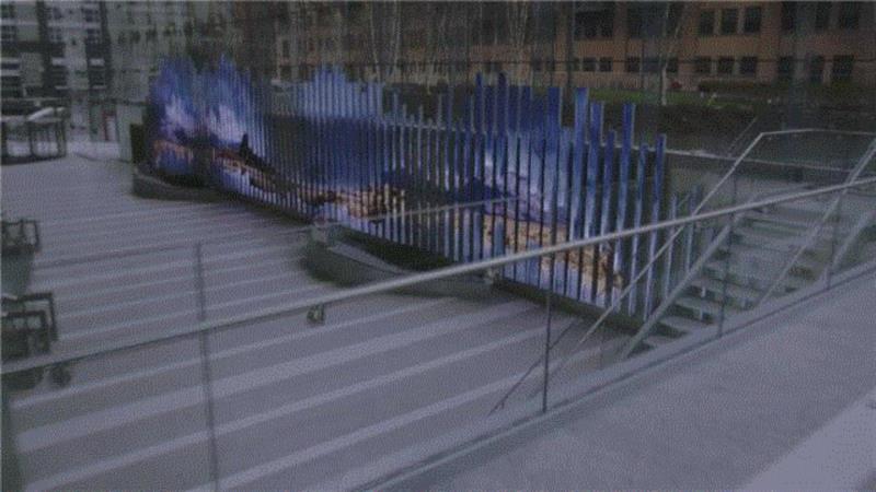 芝加哥最大的多媒体艺术装置“活雕塑”