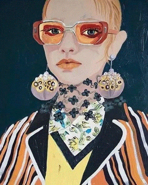 她的插画刷屏了Instagram，还被GUCCI印成了包