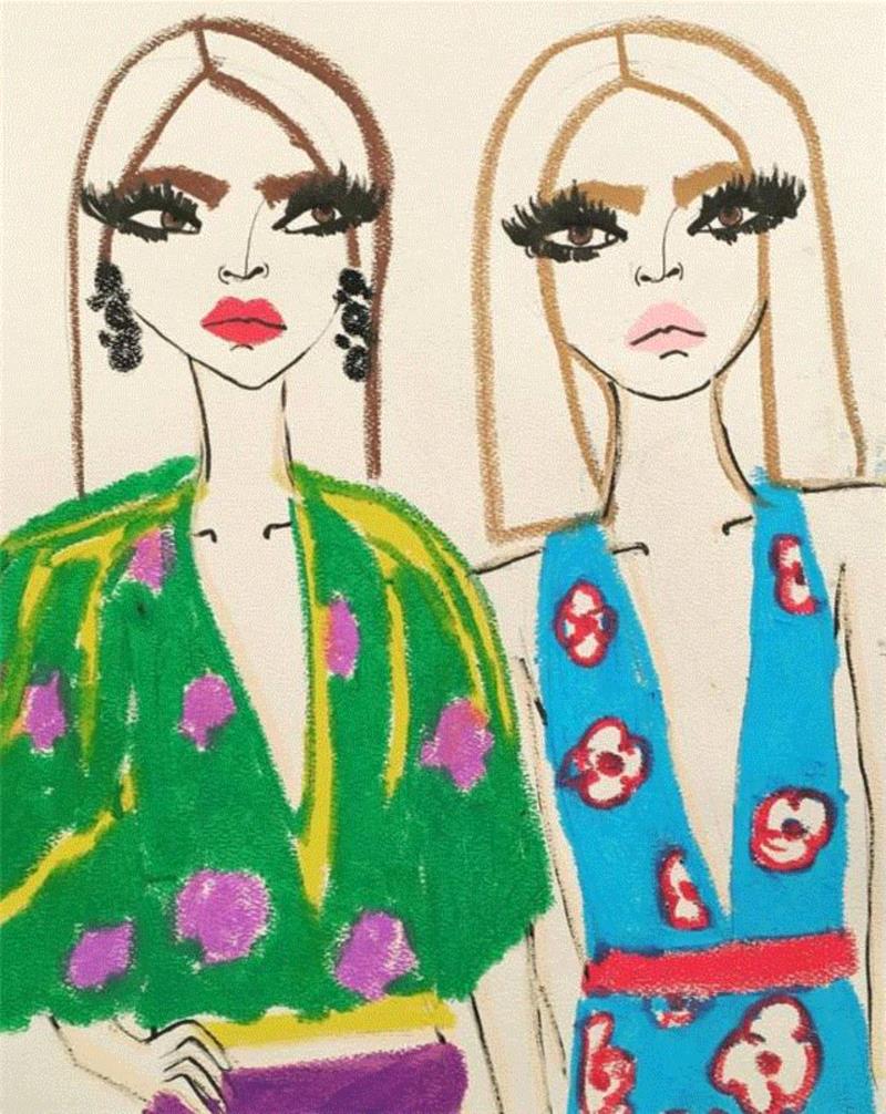 她的插画刷屏了Instagram，还被GUCCI印成了包