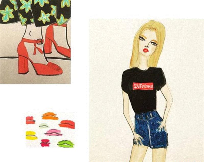 她的插画刷屏了Instagram，还被GUCCI印成了包
