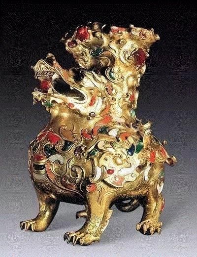 馥郁瑞祥 — 清乾隆銅鎏金嵌百寶瑞獸賞鑑 | 保利香港五周年春拍