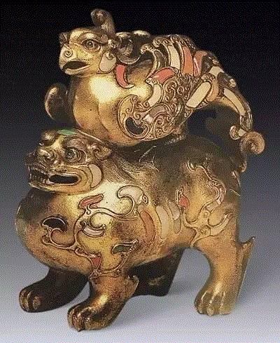 馥郁瑞祥 — 清乾隆銅鎏金嵌百寶瑞獸賞鑑 | 保利香港五周年春拍