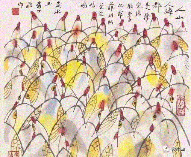 鸡年黄永玉画鸡！ “九零后”黄先生的风趣