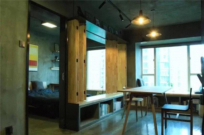 40平米的家，水泥风格，又酷又温暖！