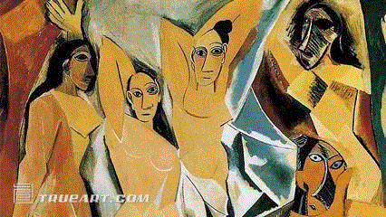 毕加索（1881-1973），1907年《亚威农少女》