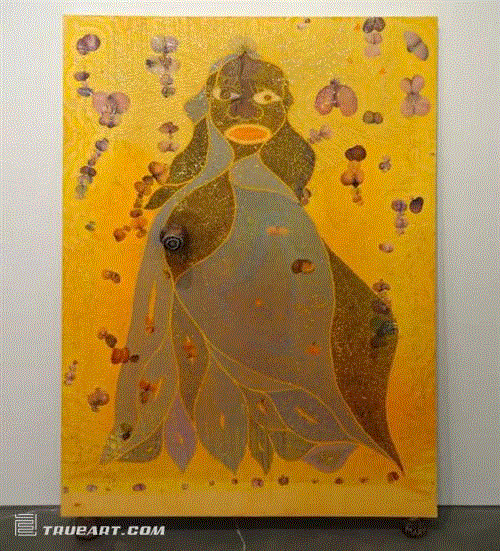 Chris Ofili, The Holy Virgin Mary, 1996
