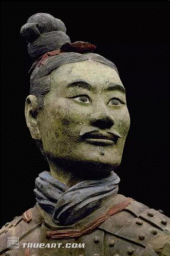 绿面俑