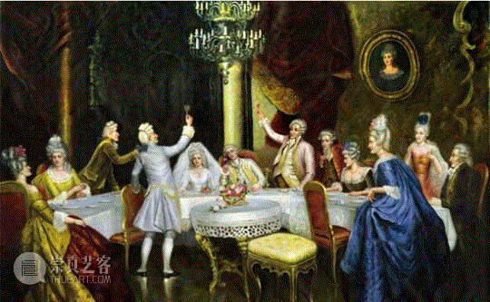 17世纪欧洲贵族沙龙聚会