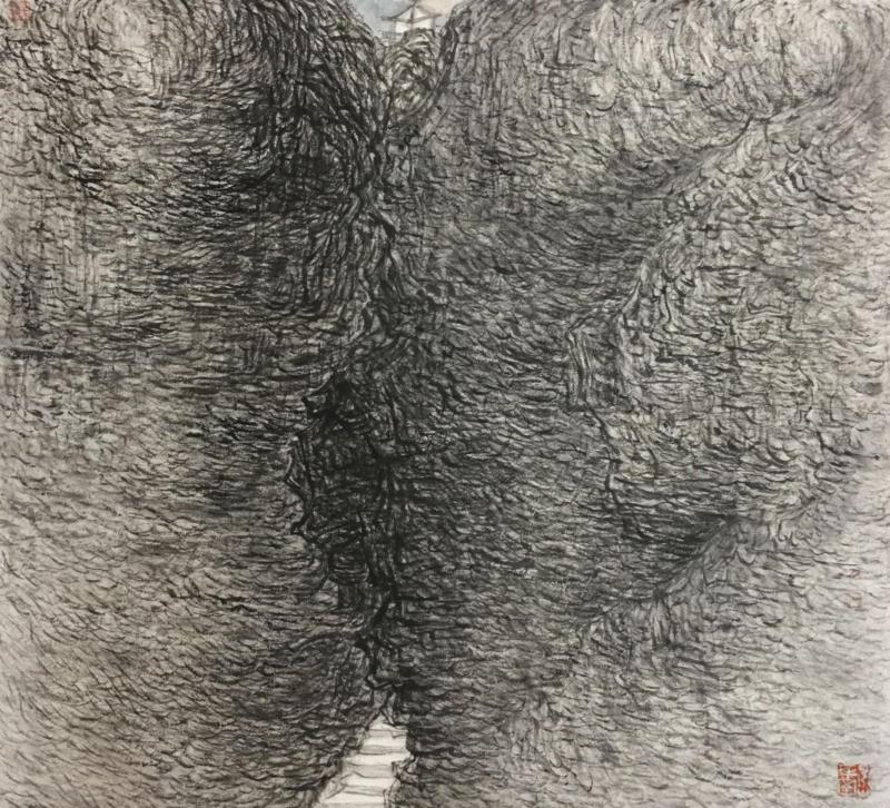 于桐，门系列三，水墨，纸本，97X90cm,美博艺术中心 | M.ART艺术家“青”展沙龙艺术家推介,美博艺术中心,沙龙,简介,青年,纸本,水墨,孙莹莹,王大陆,刘勤,美展