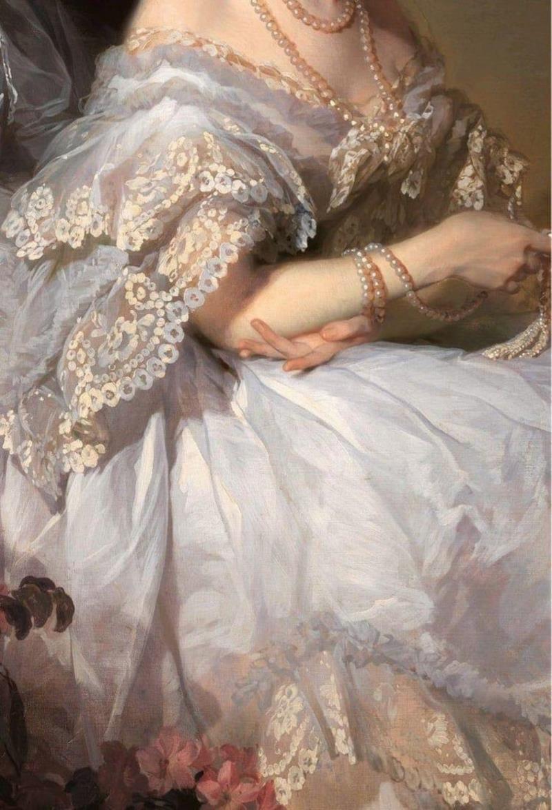 无懈可击的绘画质感,质感,服饰,颜色,油画,白色,黑色,人物,周围,长处,短处