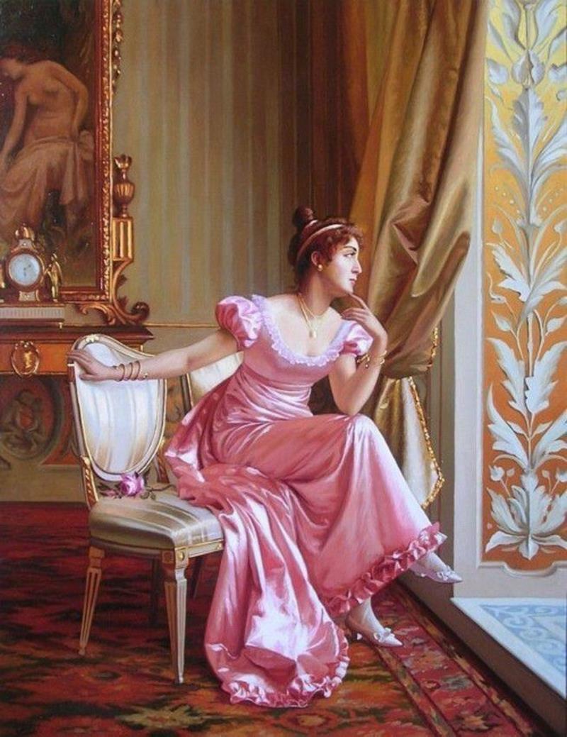 无懈可击的绘画质感,质感,服饰,颜色,油画,白色,黑色,人物,周围,长处,短处