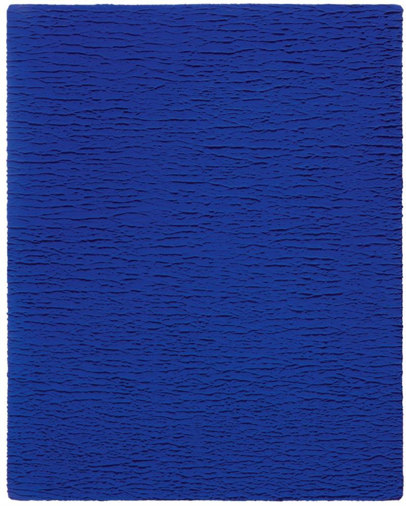 伊夫·克莱因，《无题单色蓝》（国际克莱因蓝67号），1959，色粉和人造树脂、纱布背裱面板，92 x