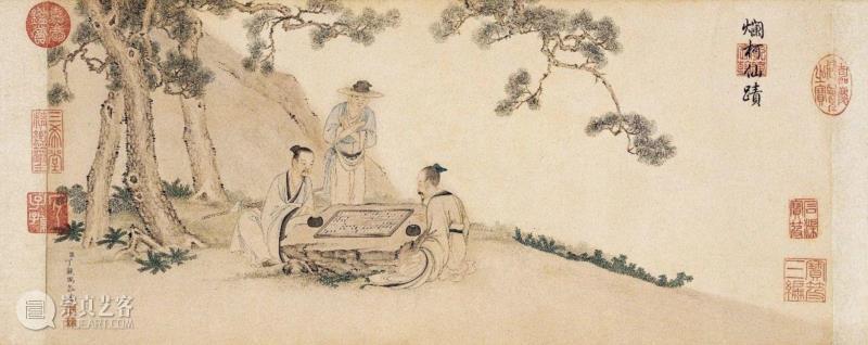 丁观鹏《烂柯仙迹图》,圣佳讲堂丨小卷玲珑帝室珍——丁观鹏《烂柯仙迹图》赏析,丁观鹏,烂柯仙迹图,圣佳讲堂丨小卷玲珑帝室珍,观鹏,人物,丁云鹏,丁氏,乾隆,石渠宝笈,童子