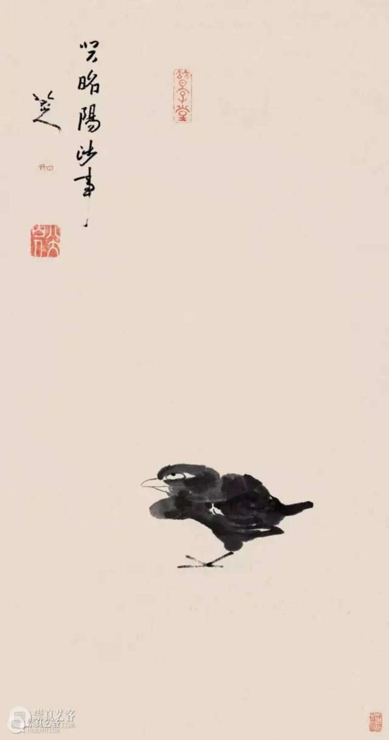 清 八大山人《孤禽图》 2010秋拍成交价6272万元,明皇世孙避难为僧，画出世上最贵鱼和鸟,朱耷,八大山人,笔墨,石涛,吴昌硕,书画,遗民,南昌