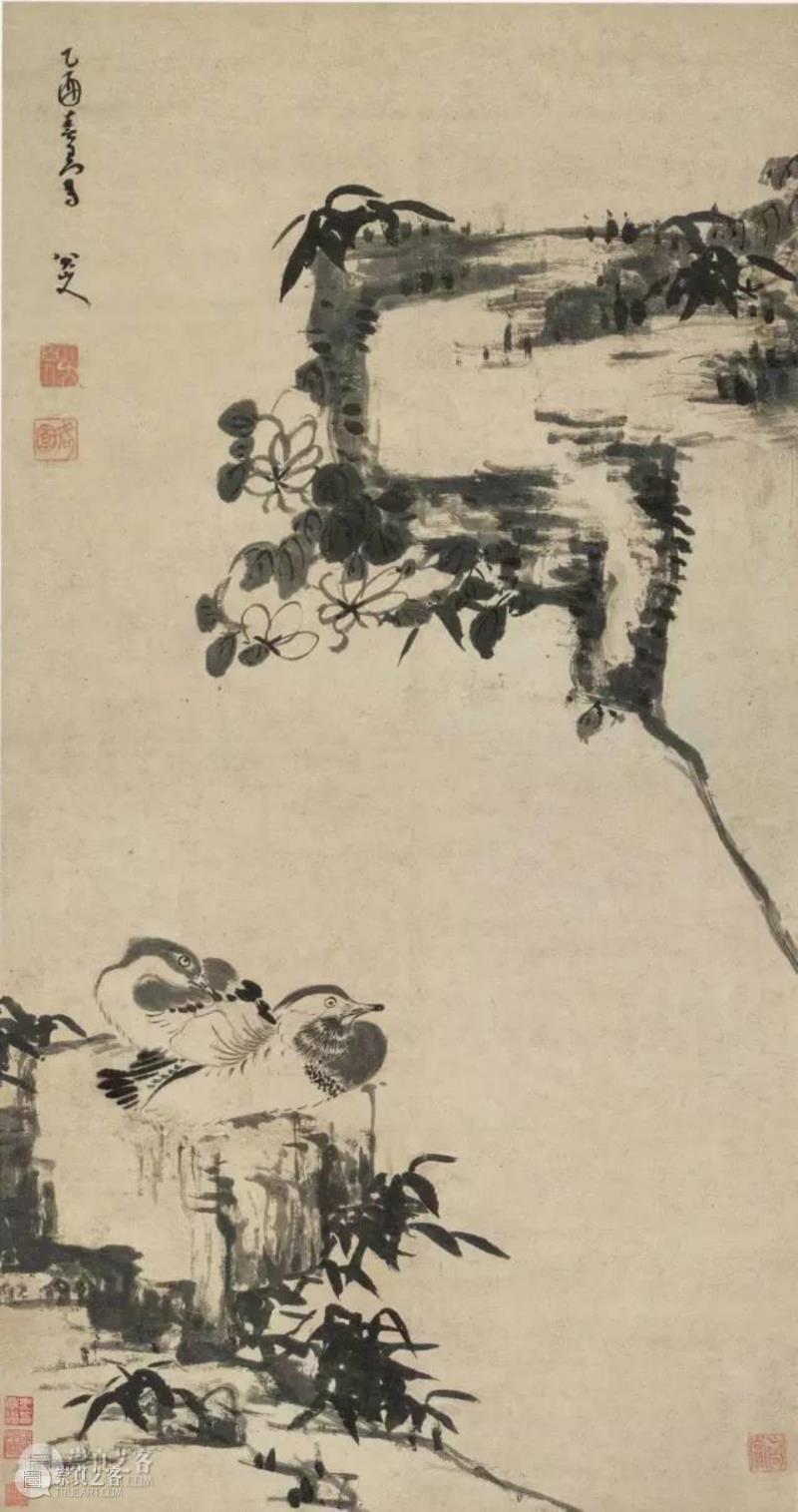 清 八大山人《竹石鸳鸯》2010年秋拍成交价1.187亿元,明皇世孙避难为僧，画出世上最贵鱼和鸟,朱耷,八大山人,笔墨,石涛,吴昌硕,书画,遗民,南昌