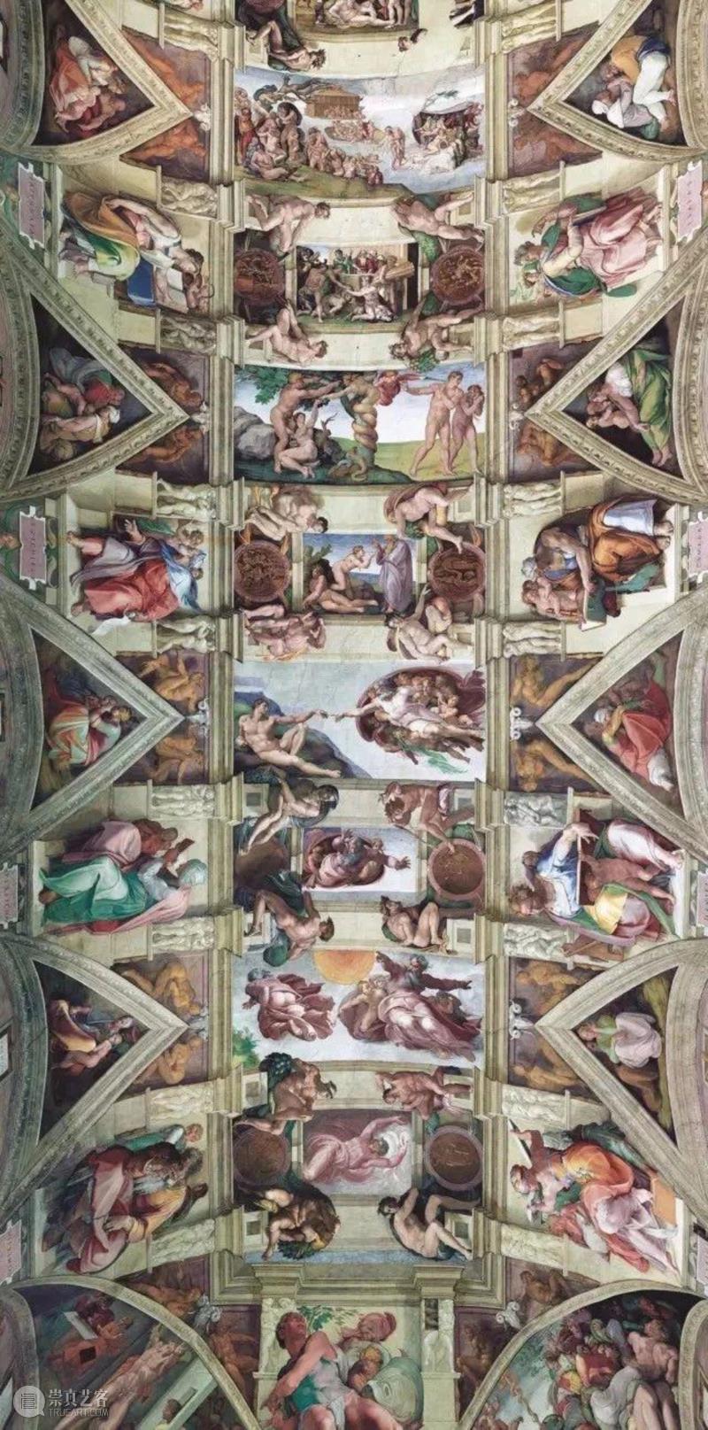 △ 西斯廷小教堂天顶画,Vision书摘 | 创世：梵蒂冈博物馆全品珍藏,梵蒂冈博物馆,全品,Vision,书摘,梵蒂冈,拉斐尔,升级版,教皇,西斯廷礼拜堂,乔托