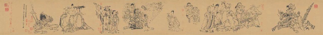 唐 吴道子 《送子天王图》 纸本 35.5x338cm,《美术博览》丛书 | 森罗万象之中国篇(下篇),美术博览,丛书,下篇,鬼神,儒家,龚开,罗聘,鬼怪,中山出游图,扬州