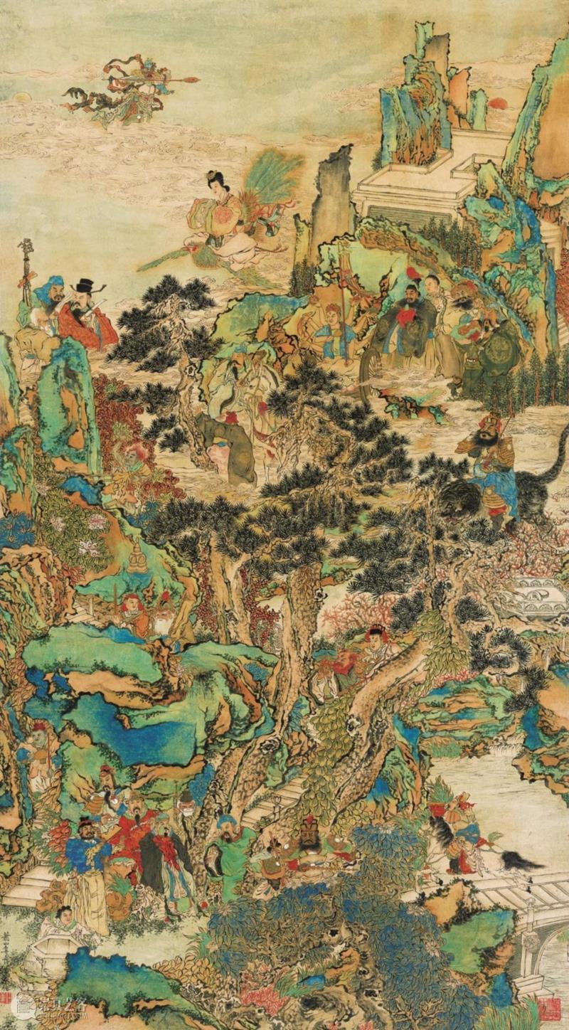 宋 佚甸 《群仙图》 纸本 55x99cm,《美术博览》丛书 | 森罗万象之中国篇(下篇),美术博览,丛书,下篇,鬼神,儒家,龚开,罗聘,鬼怪,中山出游图,扬州